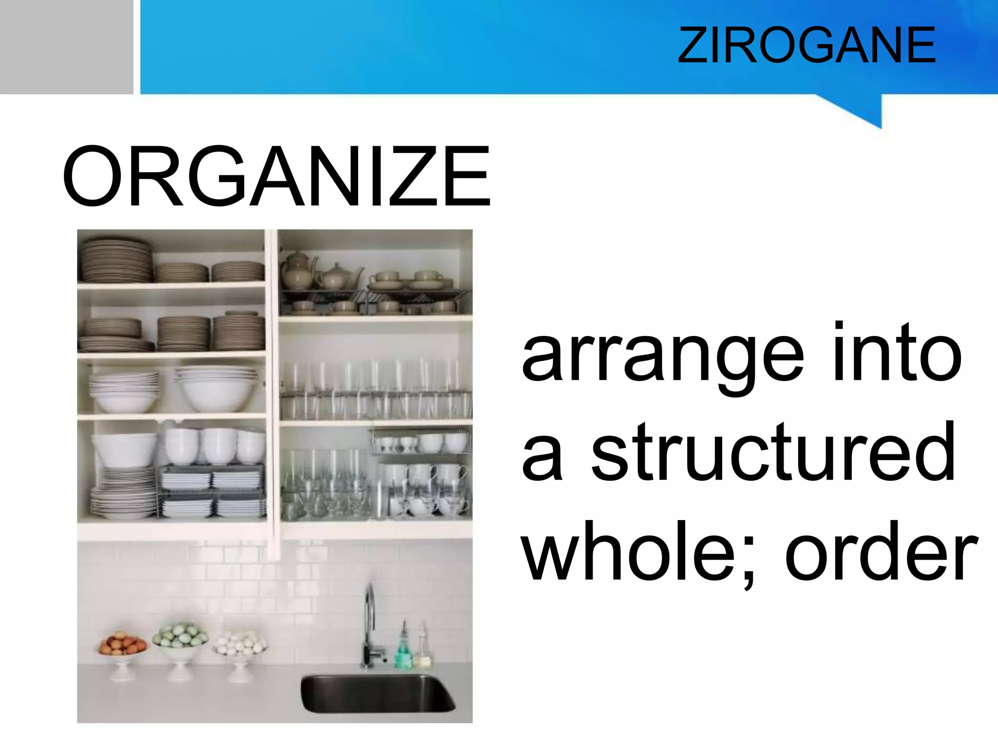 Proper storage of kitchen tools and equipment PPT