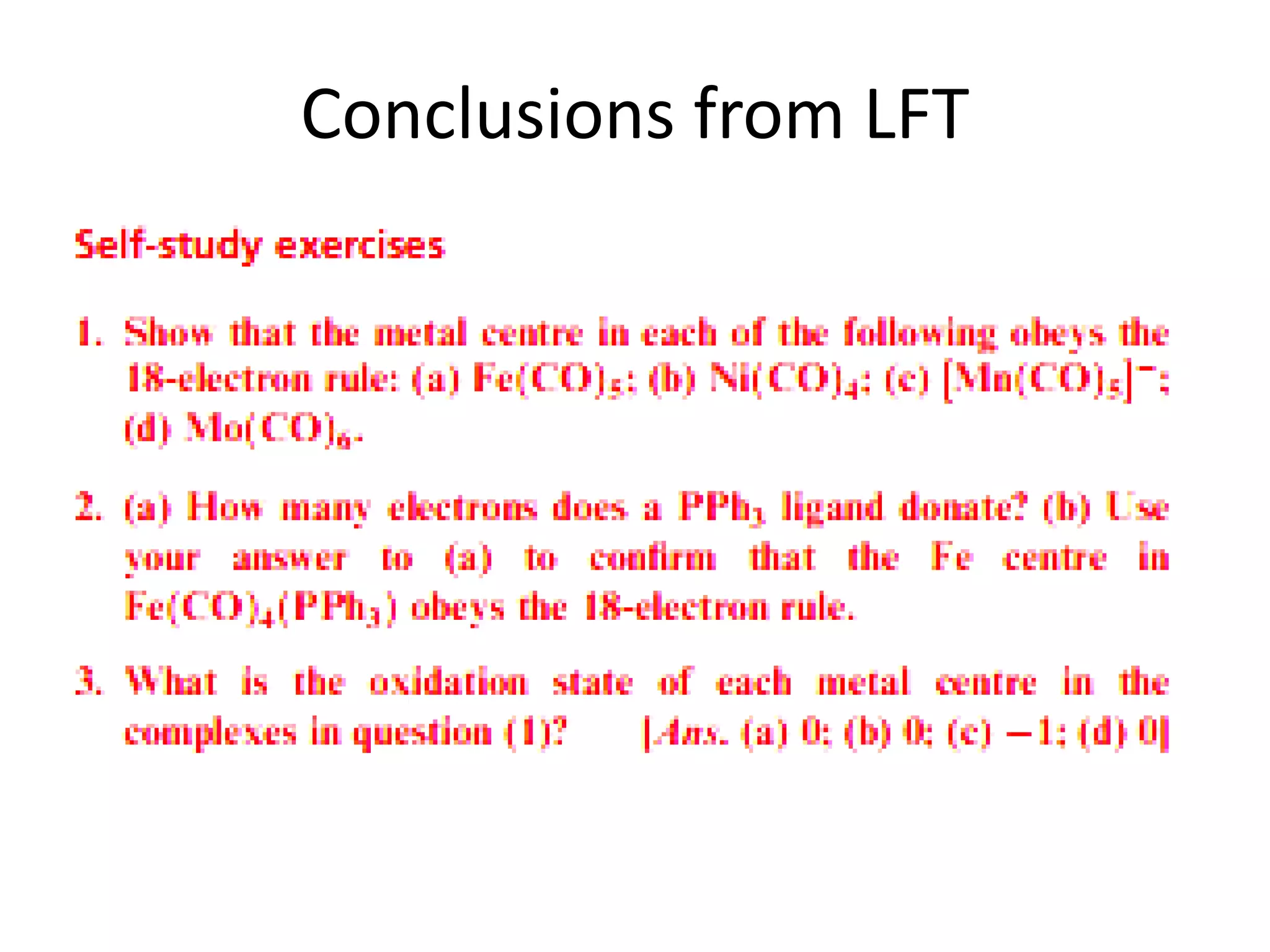 Conclusions from LFT
 