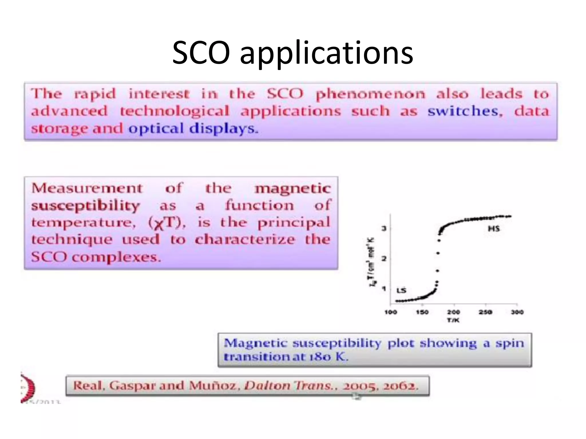 SCO applications
 