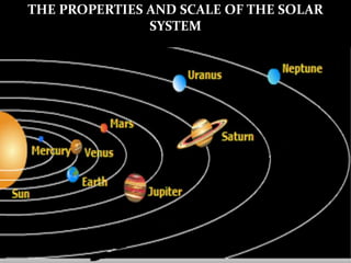 THE PROPERTIES AND SCALE OF THE SOLAR
SYSTEM
 