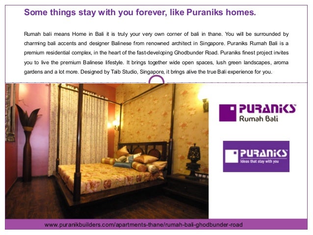 Properties in Thane - Rumah Bali Project by Puranik Builders