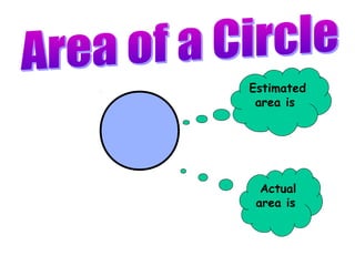 Estimated
 area is




  Actual
 area is
 