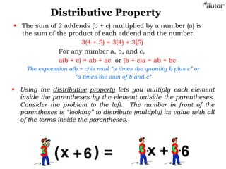 Properties of Addition & Multiplication | PPTX