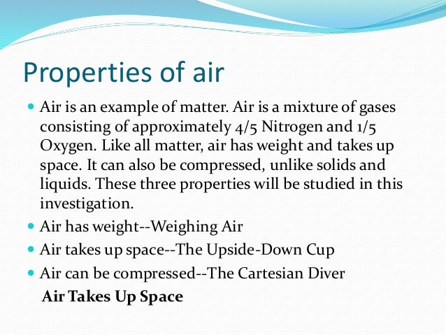 Properties of air