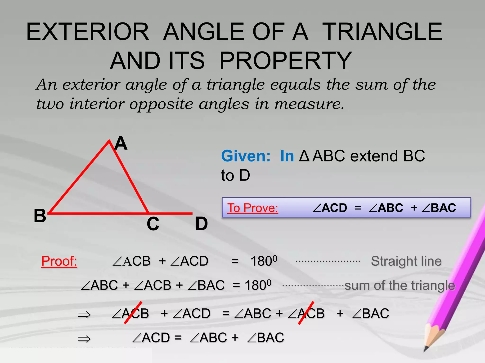 Properties Of A Triangle