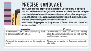 Properties of a well written text in Reading and Writing Subject | PPTX