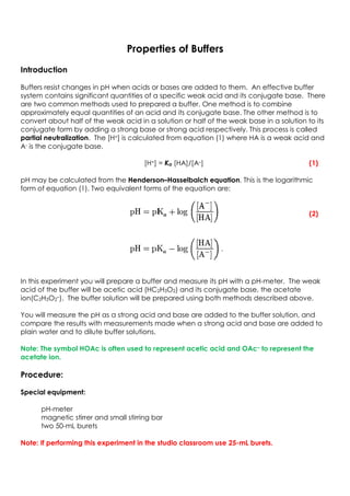 Properties of buffers