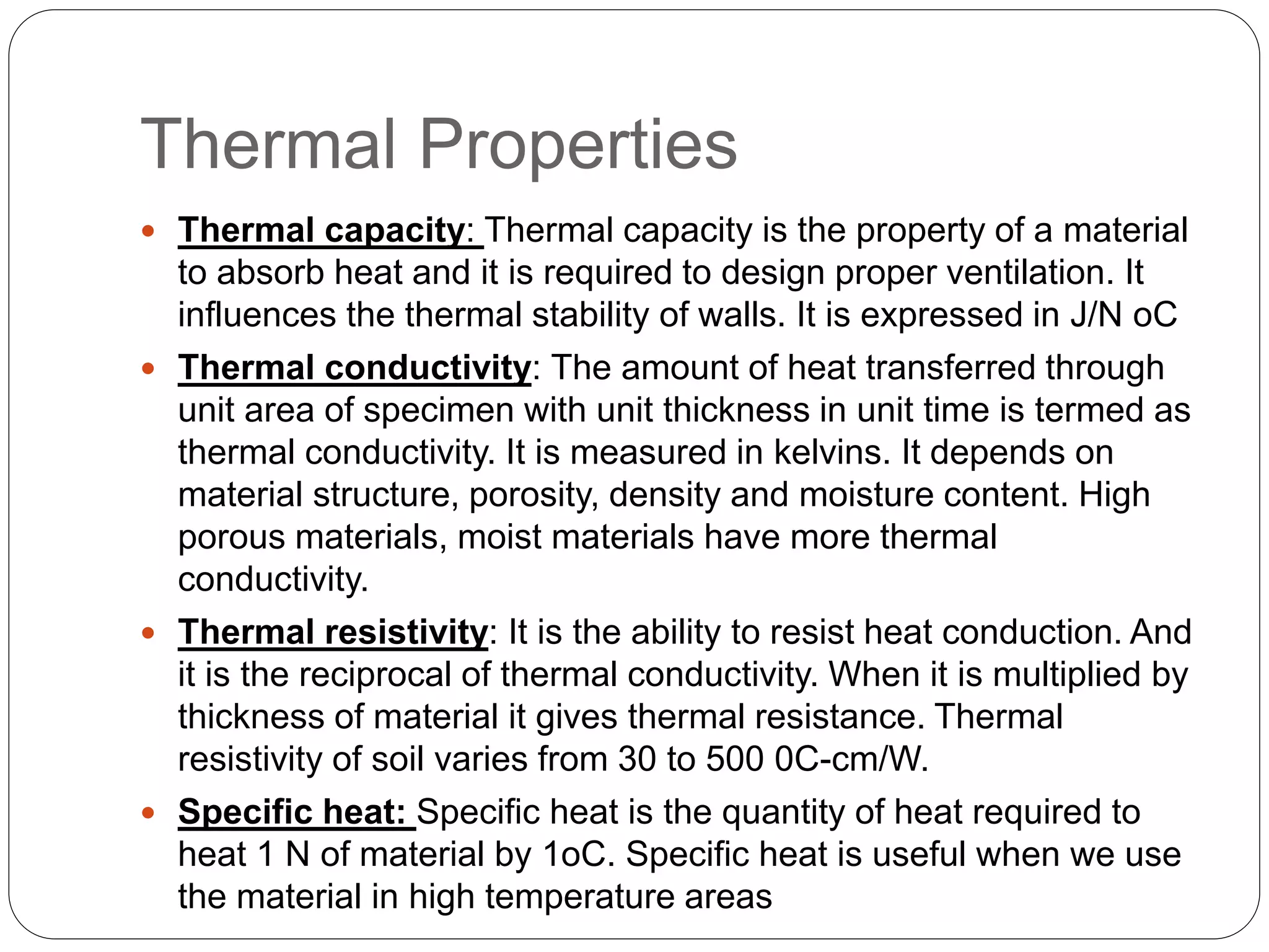 Properties of building materials part 2 | PPTX