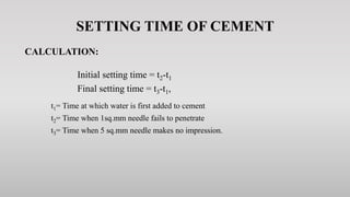 Concrete Setting Time Graph Properties of concrete | PPTX