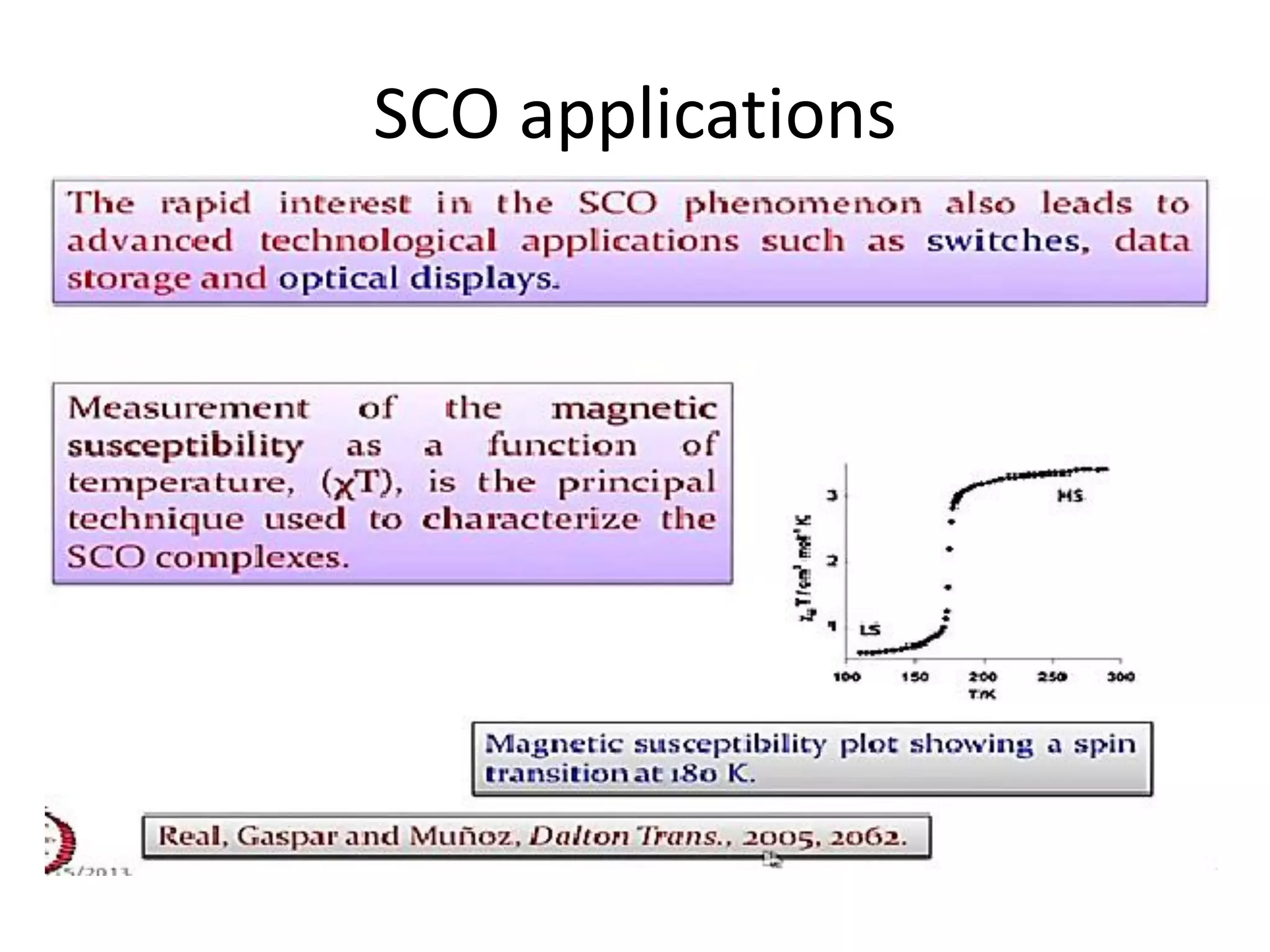 SCO applications
 