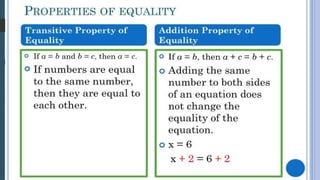 Property Of Equality In Math Understanding Equality and Its Properties in Mathematics with Examples ...