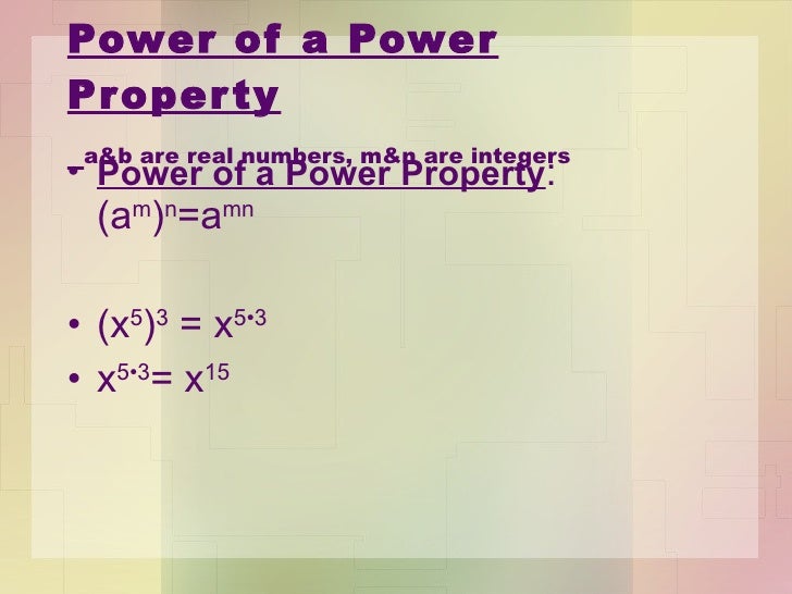 Properties Of Exponents
