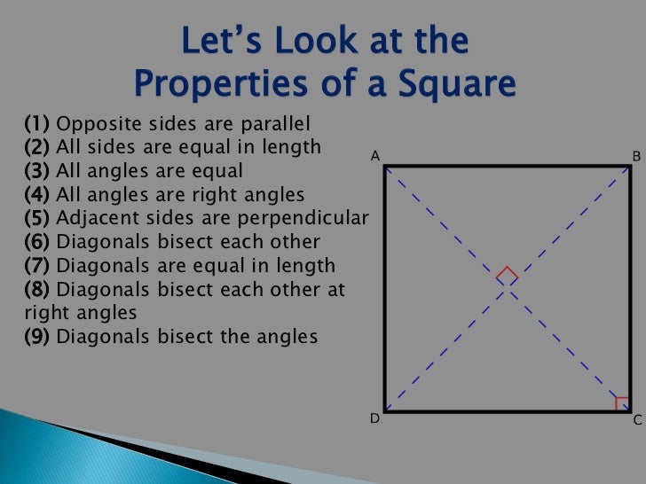Properties of geometrical figures