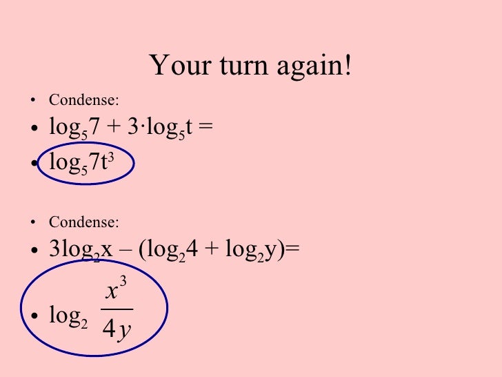 8 of log2 of Properties logarithms
