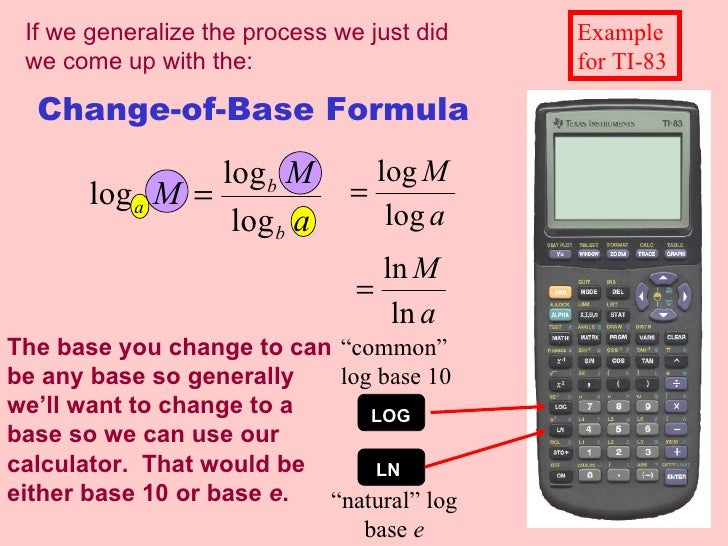 How to write log base 4 in calculator