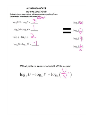 Properties Of Logs Pdf Properties Of Logs Pdf