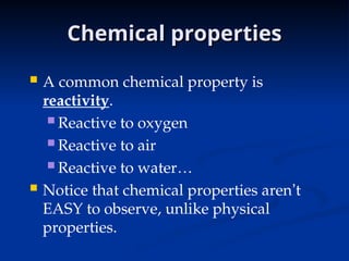 Properties of Matter PowerPoint Presentation | PPT