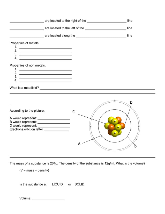 Properties of matter test | DOC