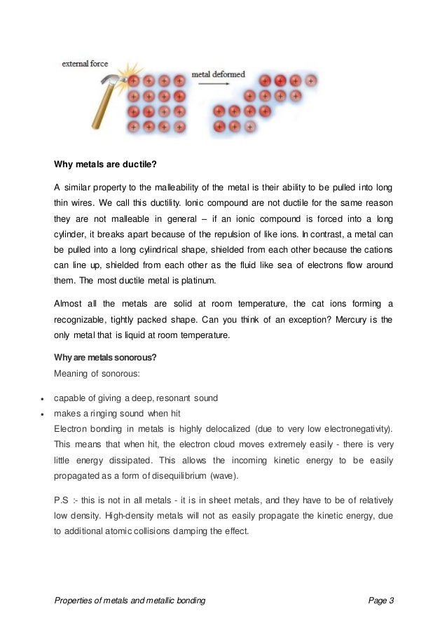 Properties Of Metals