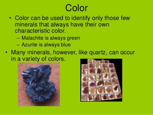 Properties of minerals