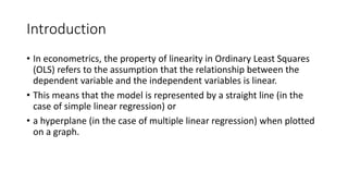 properties of Ordinary Least Square (OLS ) | PPTX