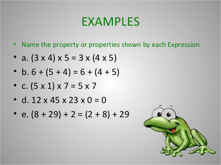 Properties of operations