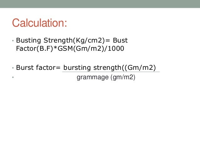 Bursting Factor Calculator , Bursting Factor Calculator & Formula ...