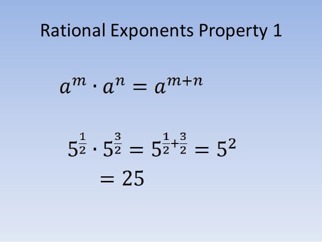 Properties of rational exponents