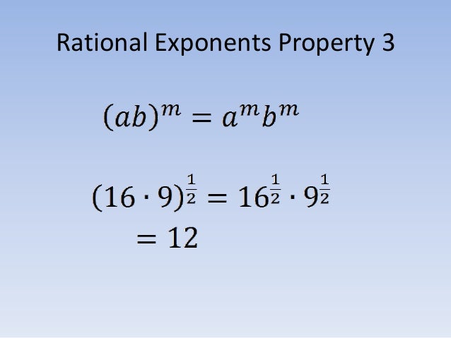 Properties of rational exponents