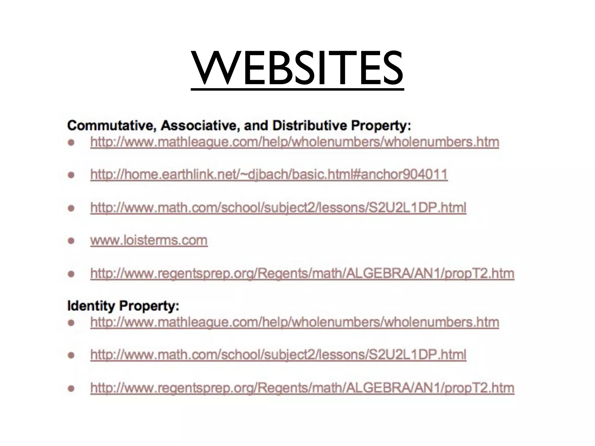 WEBSITES