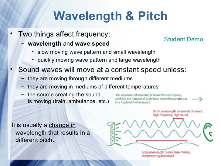 properties of sound the length or size of a vibrating object has no effect on pitch