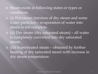 Properties of steam | PPTX