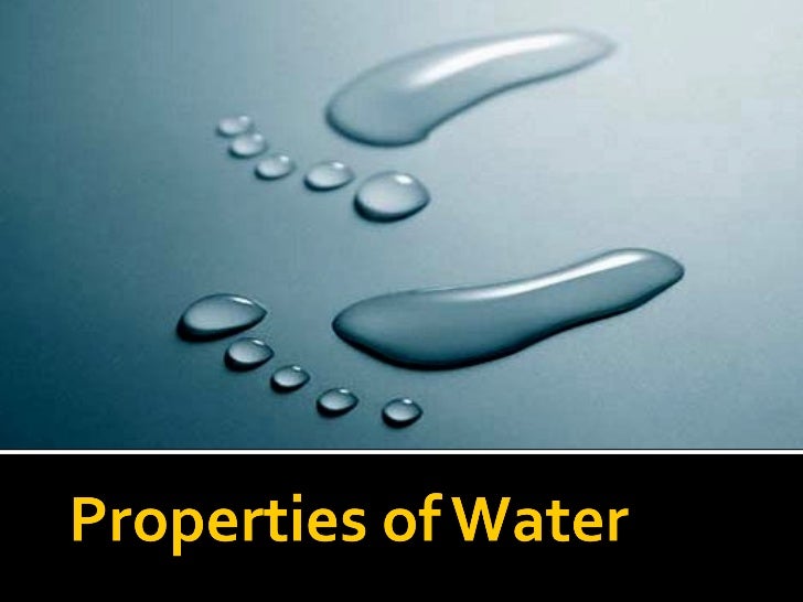 properties of water lesson property of water