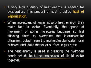 Properties of Water (Molecular Structure and Intermolecular pre ...