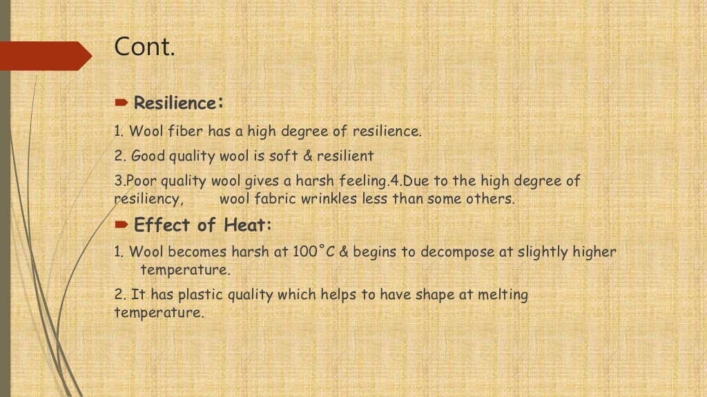 Physical & Chemical Properties of Wool Fiber