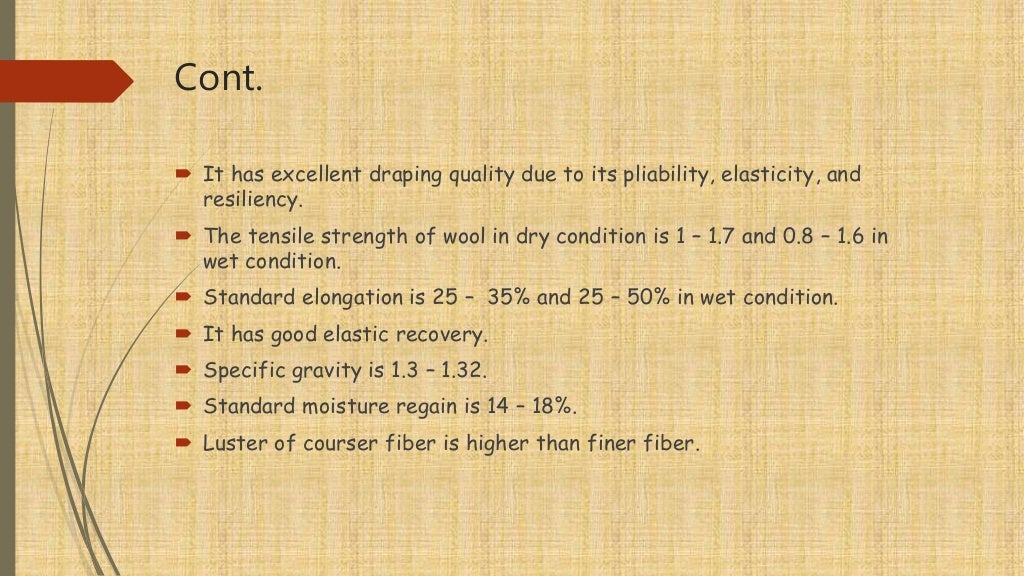 Physical & Chemical Properties of Wool Fiber