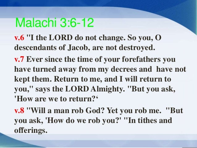 Proper Tithing to receive the promised Blessings