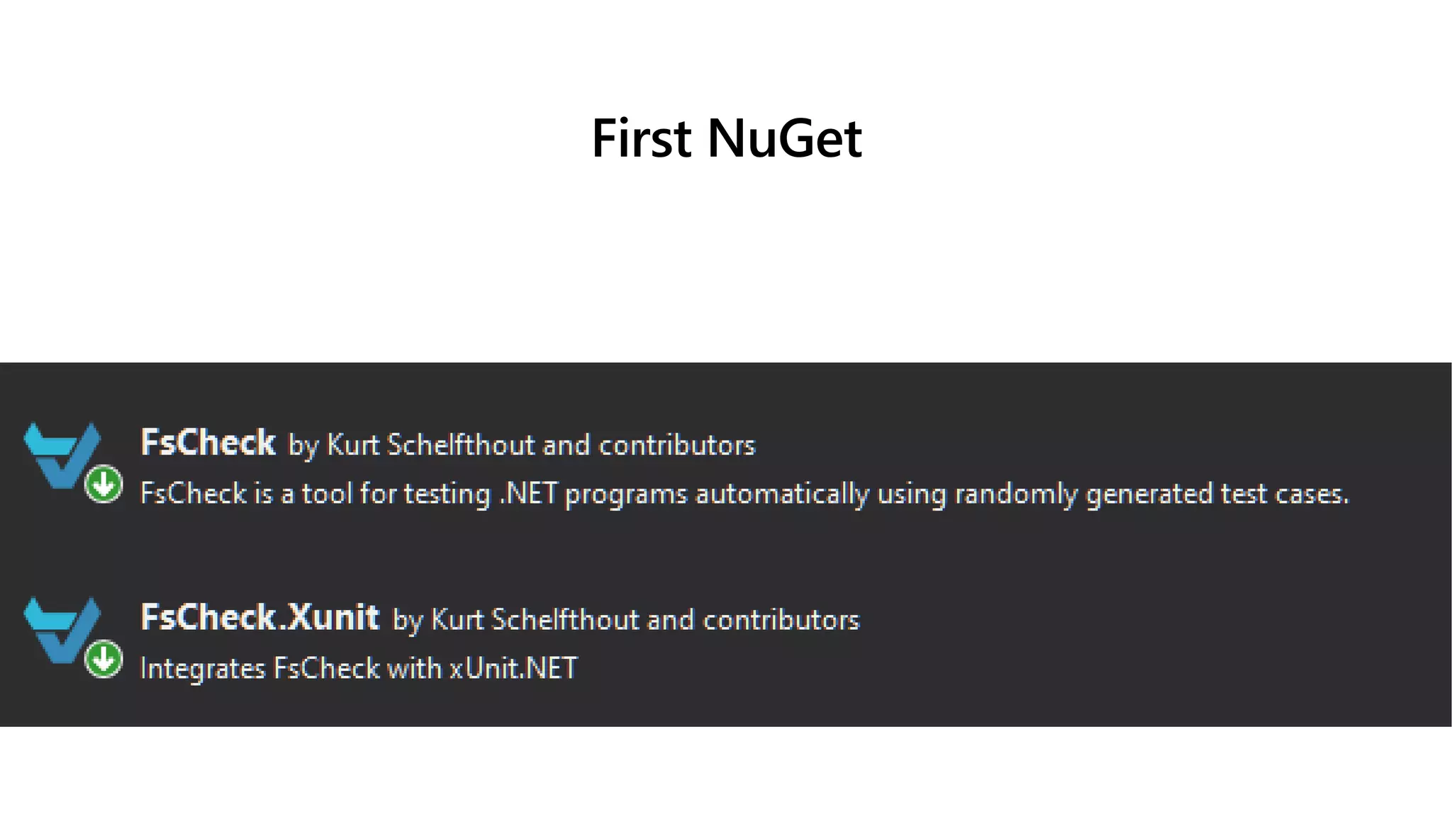 First NuGet
 