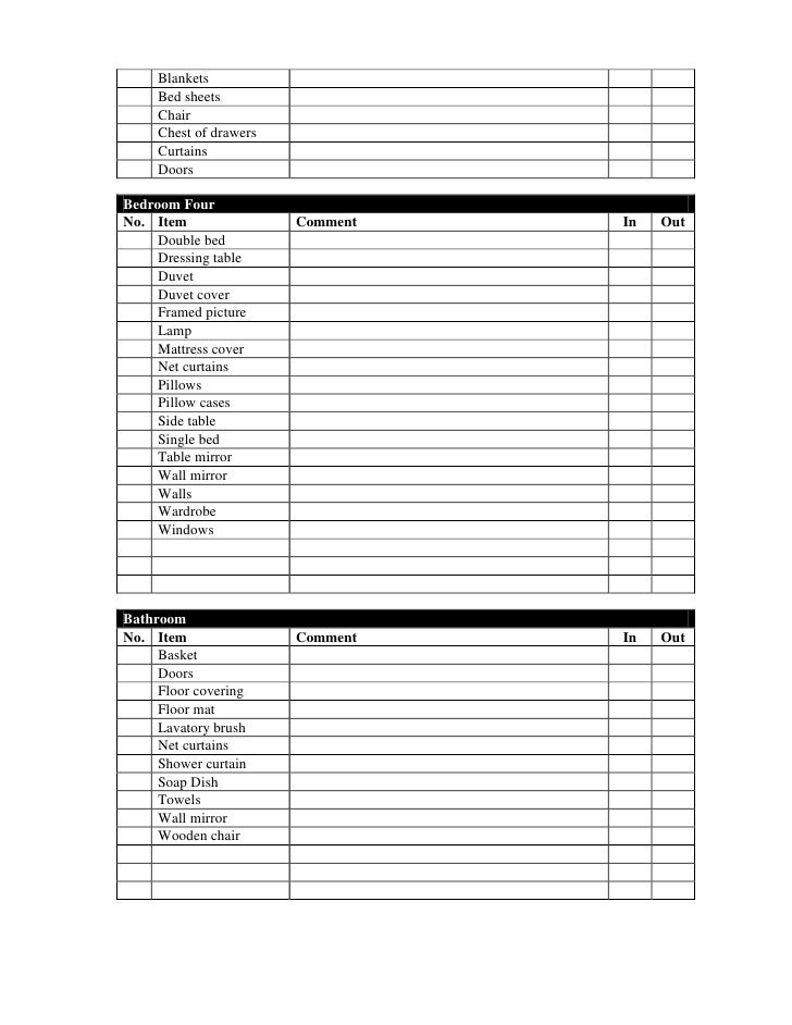 Property Inventory Form