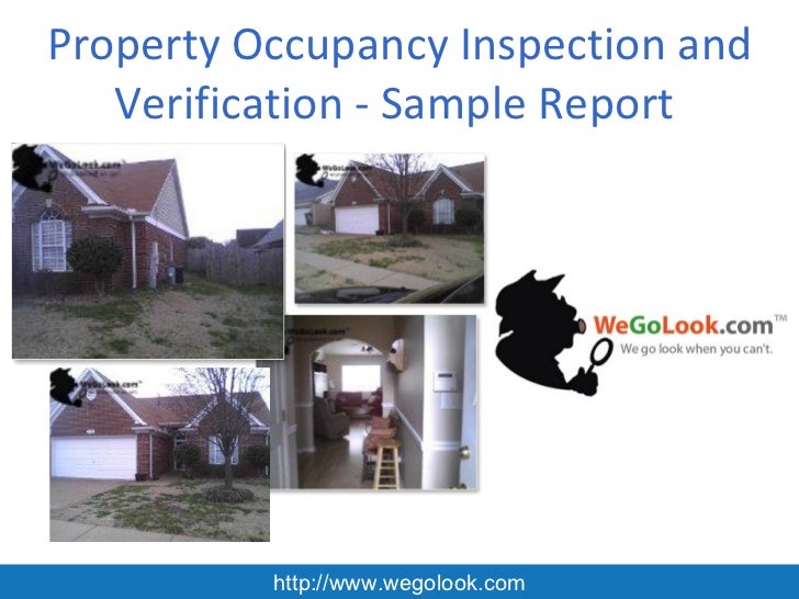 Property Occupancy Inspection and Verification Sample Report