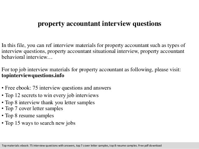 property accountant resume