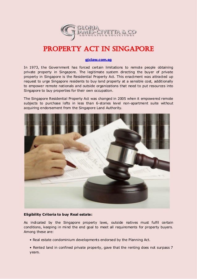 Property act in singapore