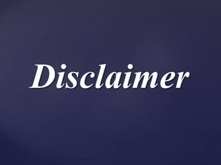Disclaimer
 