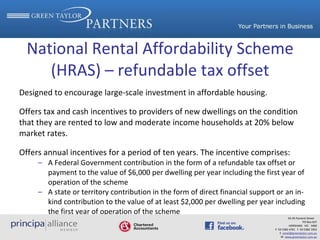 Reasonable Rent Contribution Property investment slides | PPT