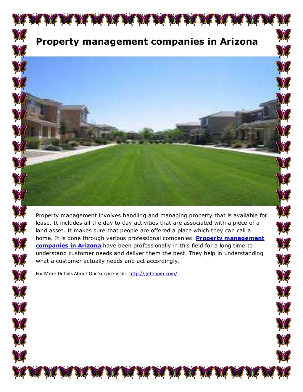 Property Management Companies In Arizona