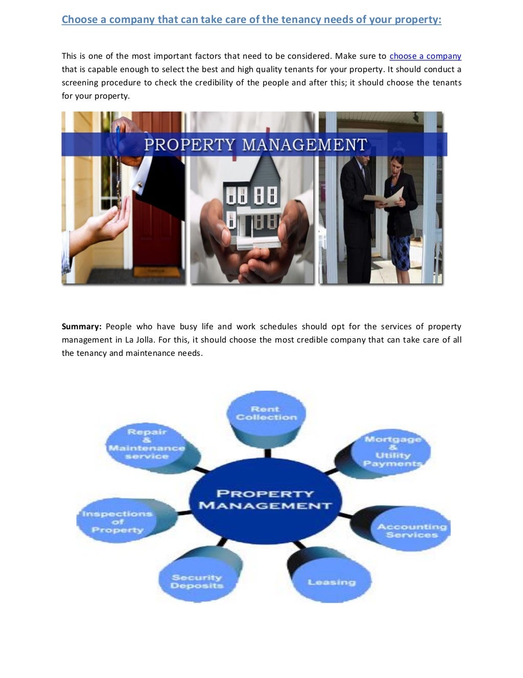 Reliable property management company in La Jolla