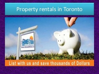 Property rentals in Toronto
 