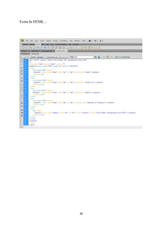 30
Form In HTML :
 