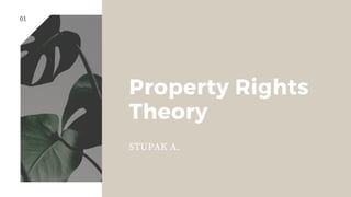 Property Rights
Theory
STUPAK A.
01
 