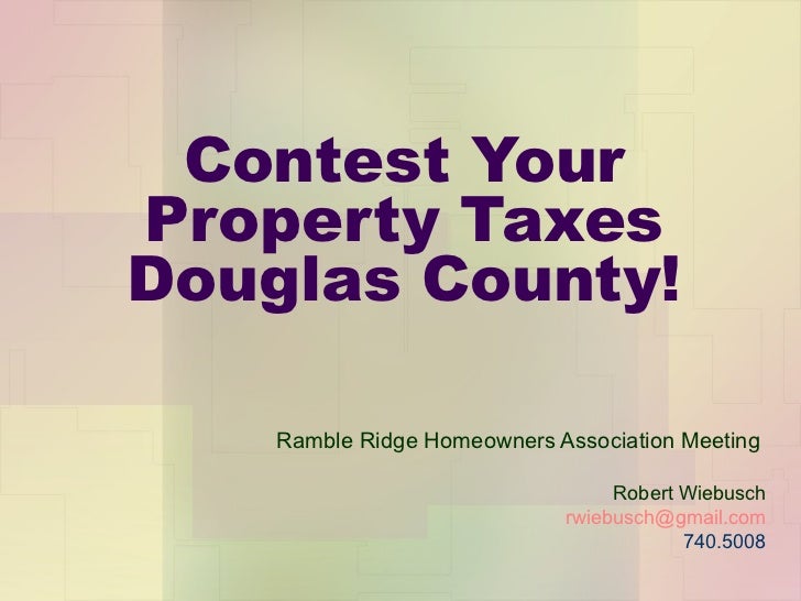 Douglas County Property Tax Contesting Information